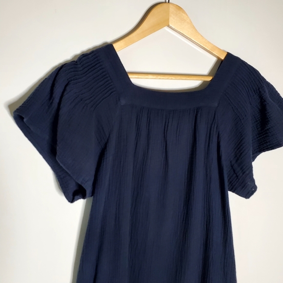 Madewell Lightspun Butterfly square neck mini dress Small In Great condition - Picture 4 of 9